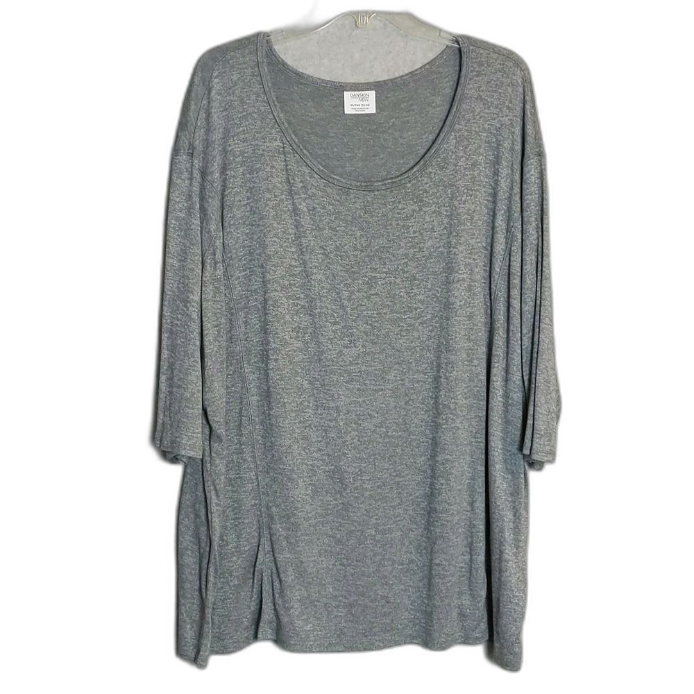 Danskin Now Gray Casual Top Women's 3X